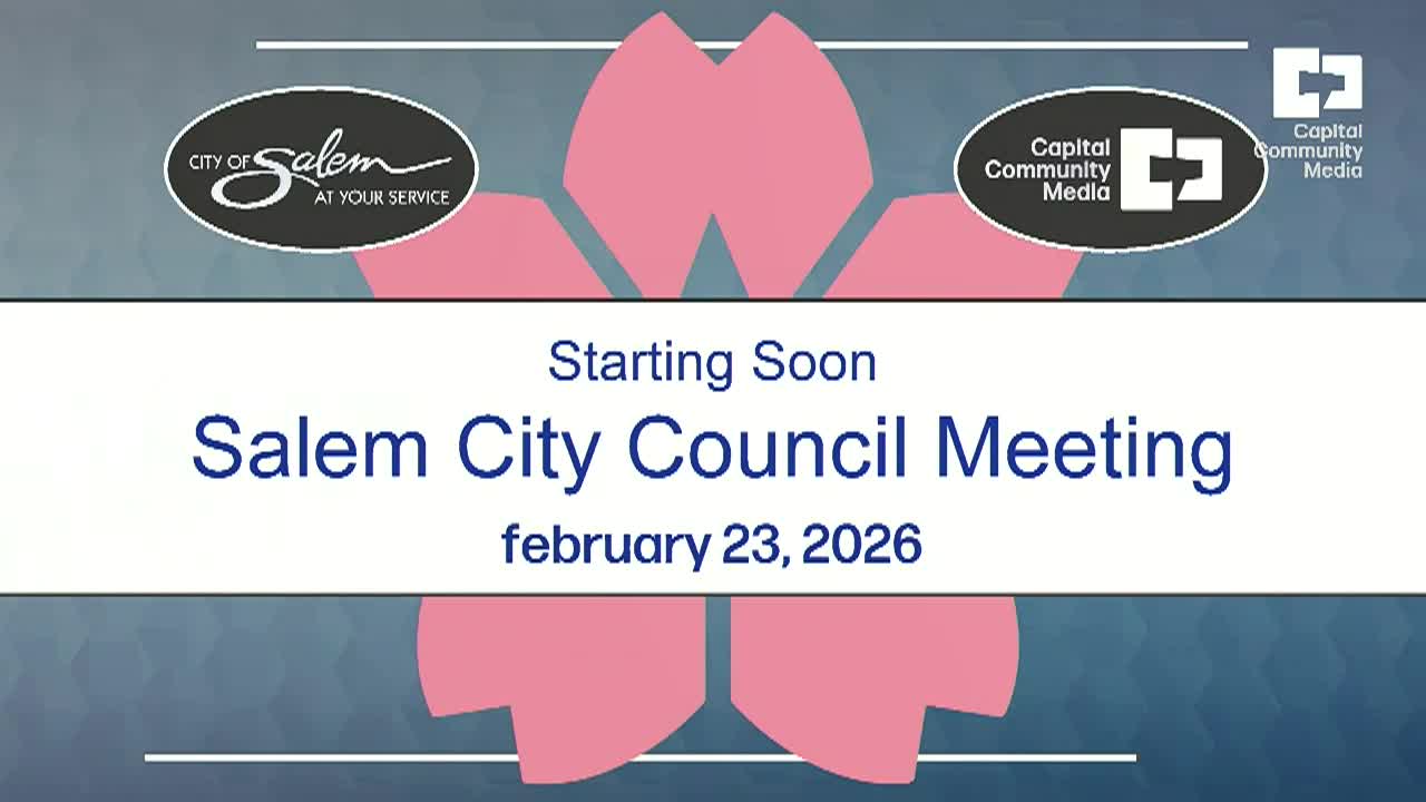Salem City Council Meeting