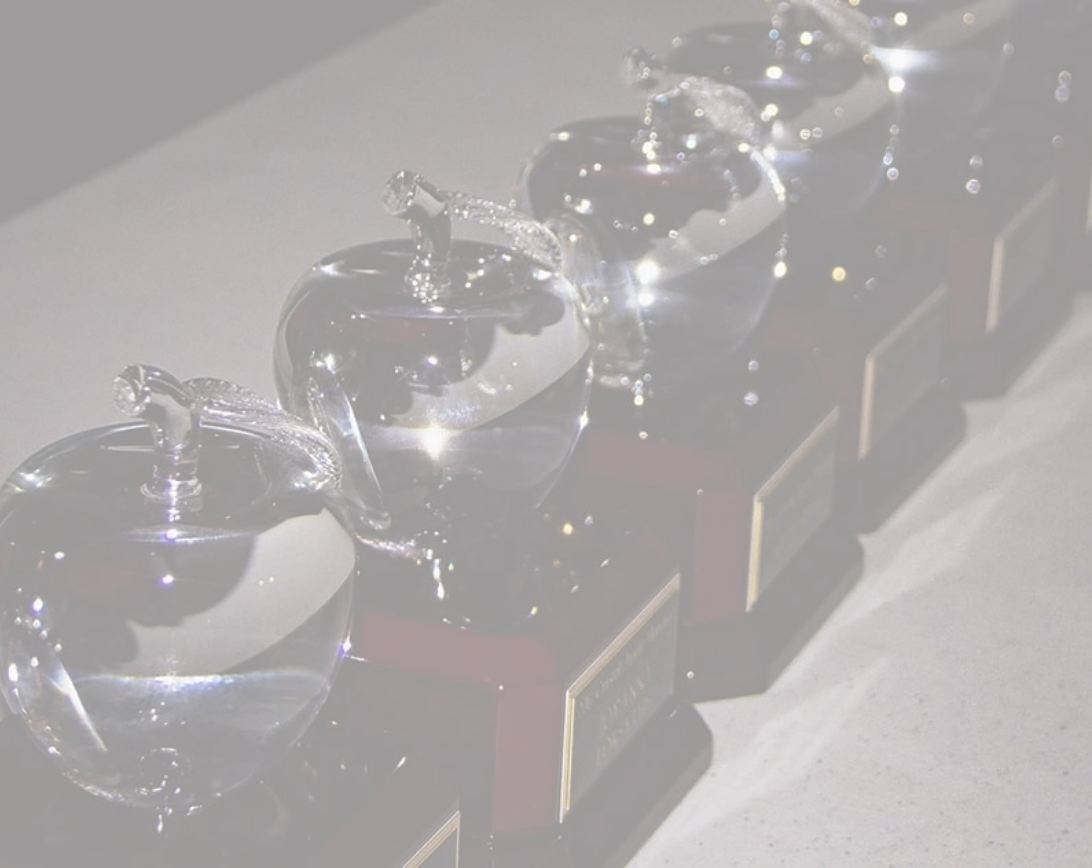 Faded silver apple awards