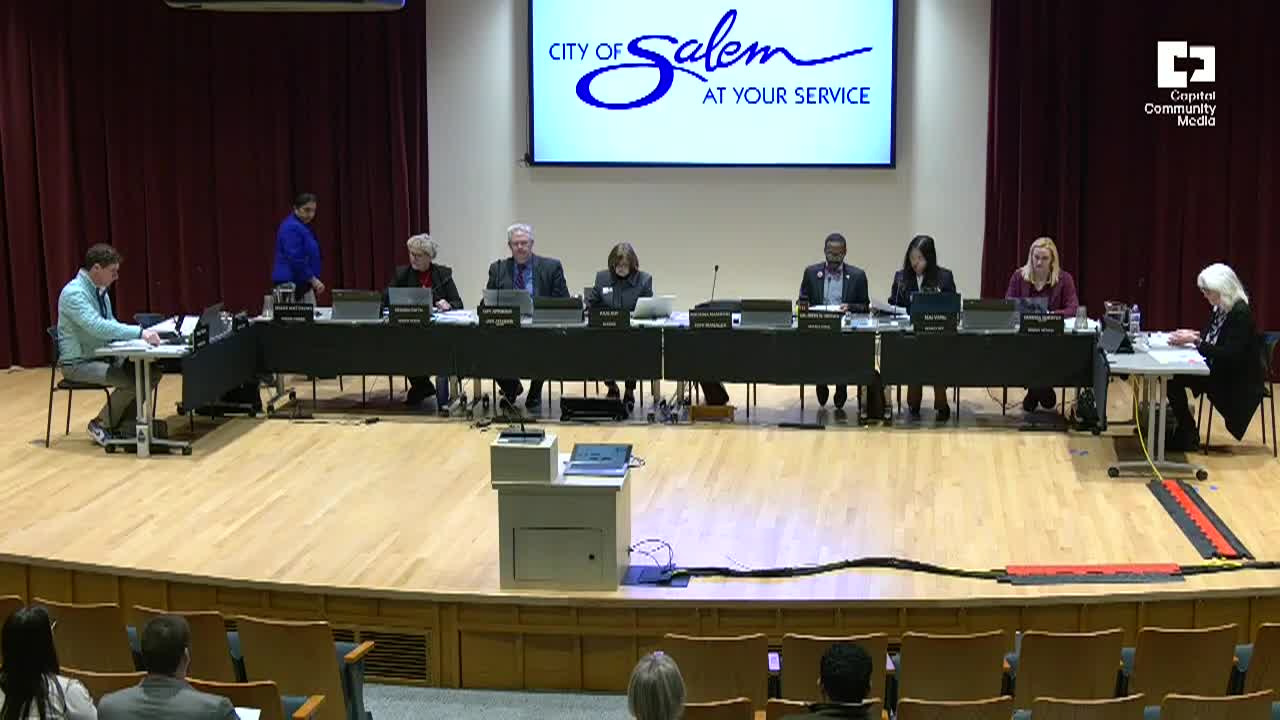 Salem City Council Meeting