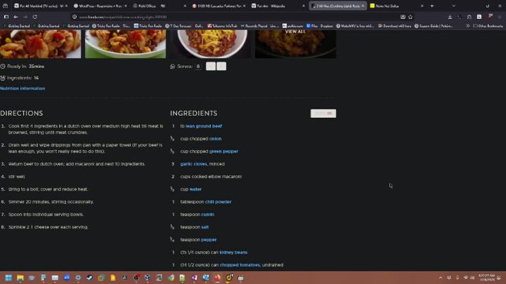 Black computer screen with food on it