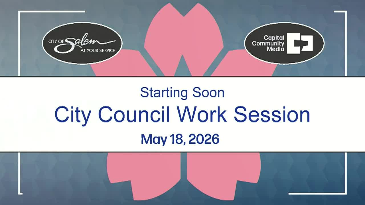 Thumbnail image for Salem City Council Work Session