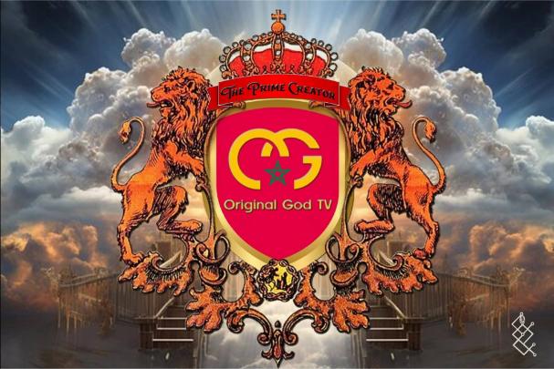 cloud image in the background with a red lion crest in the center. OG in the center of that