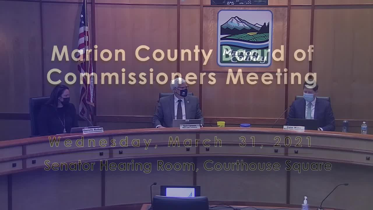 Thumbnail image for Marion County Commission Meeting - 3/31/2021