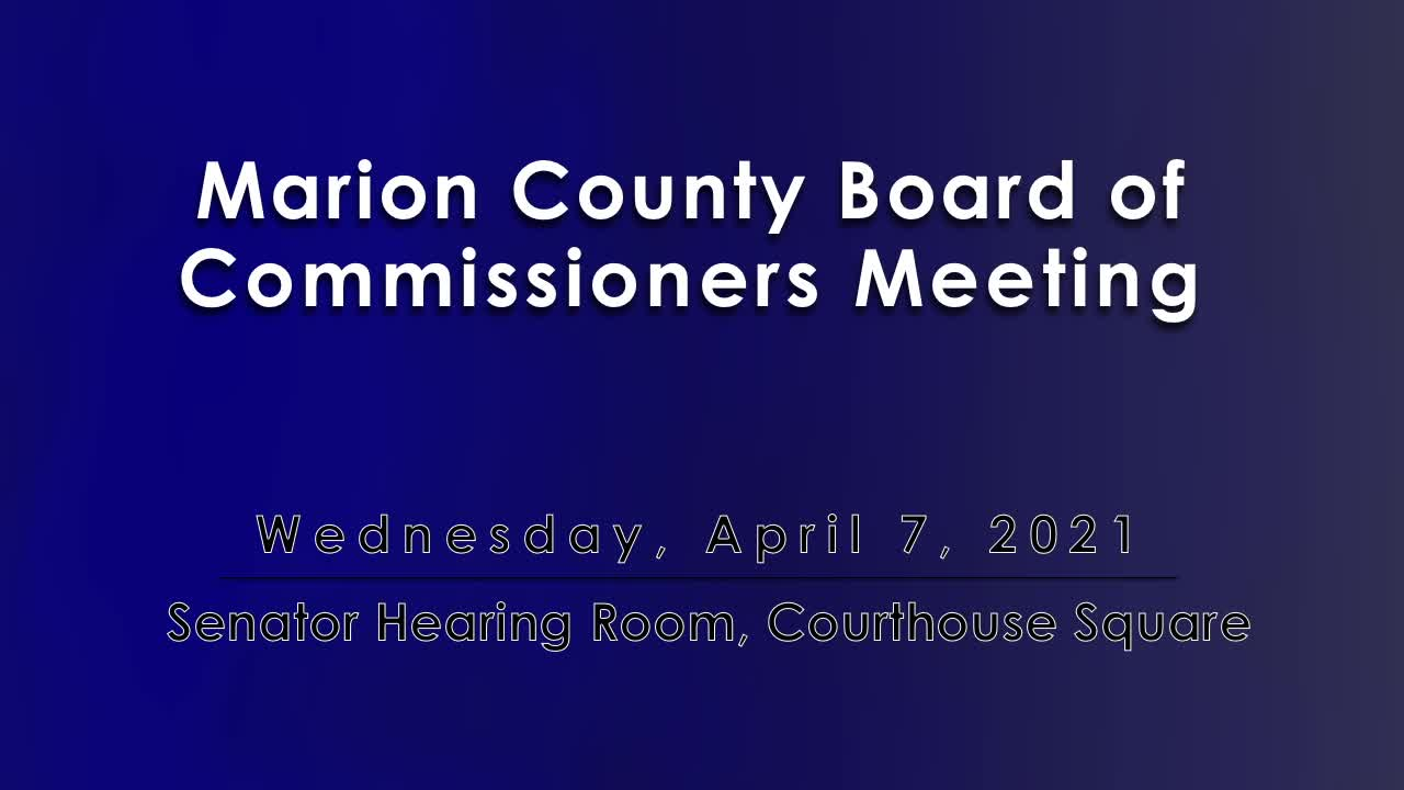 Thumbnail image for Marion County Commission Meeting