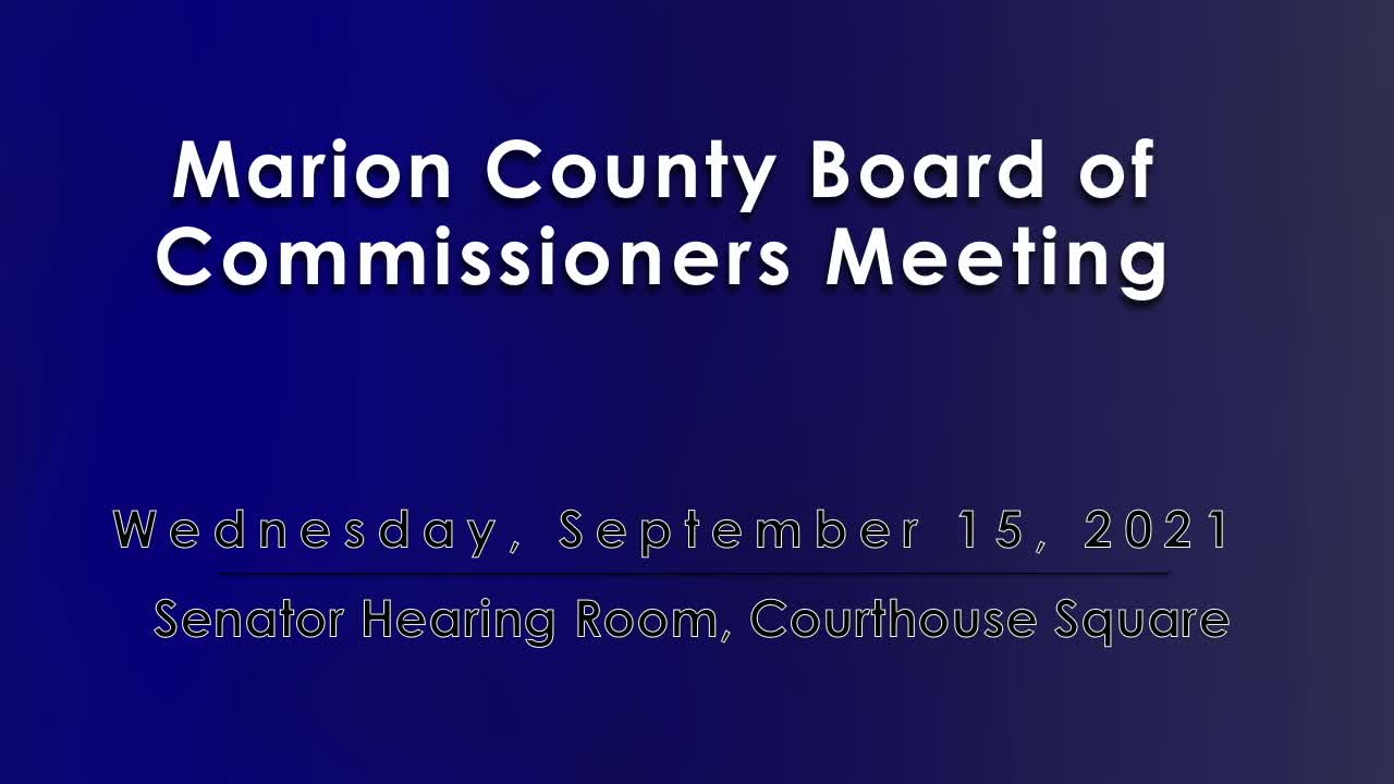 Thumbnail image for Marion County Commission Meeting