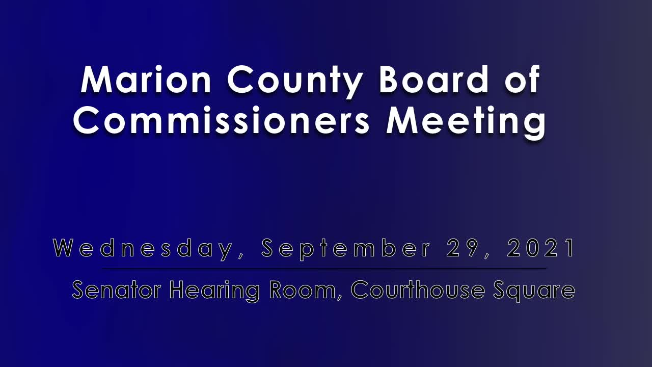 Thumbnail image for Marion County Commission Meeting