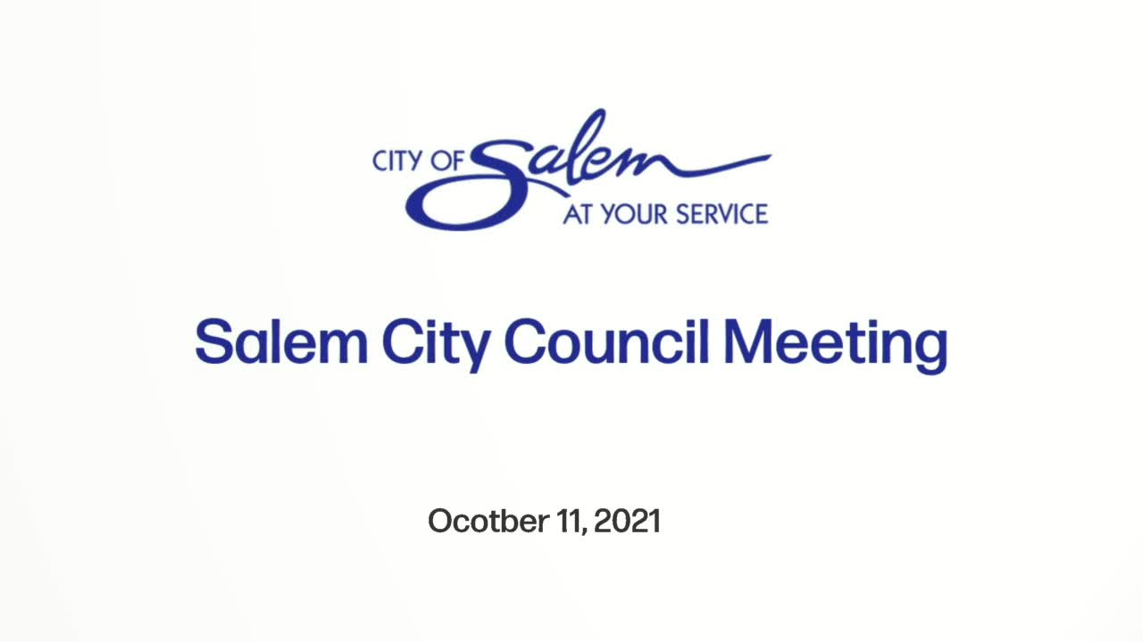 Thumbnail image for Salem City Council Meeting 10/11/2021