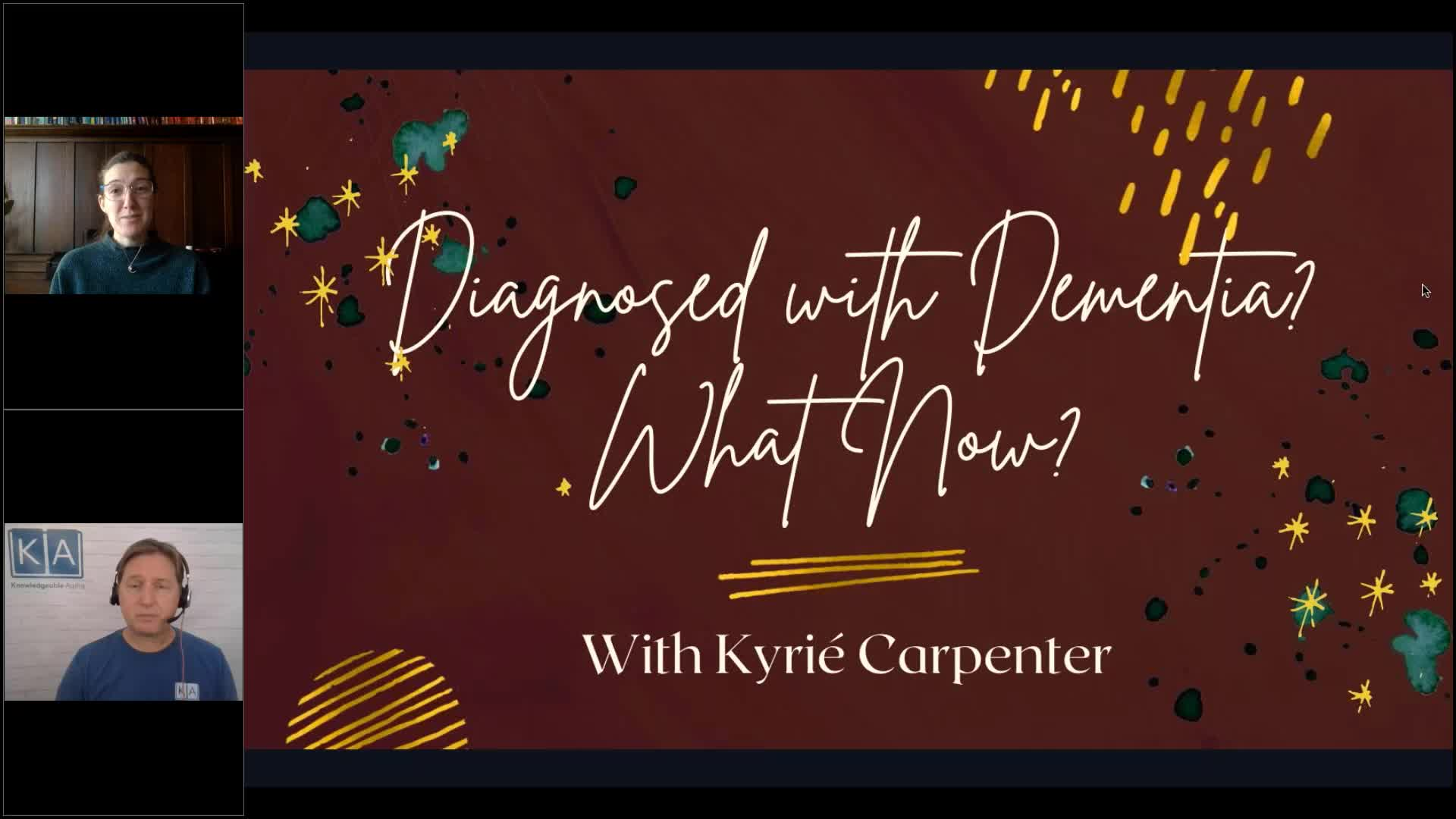 Thumbnail image for Knowledgeable Aging - Diagnosed with Dementia What Now 1 13 22