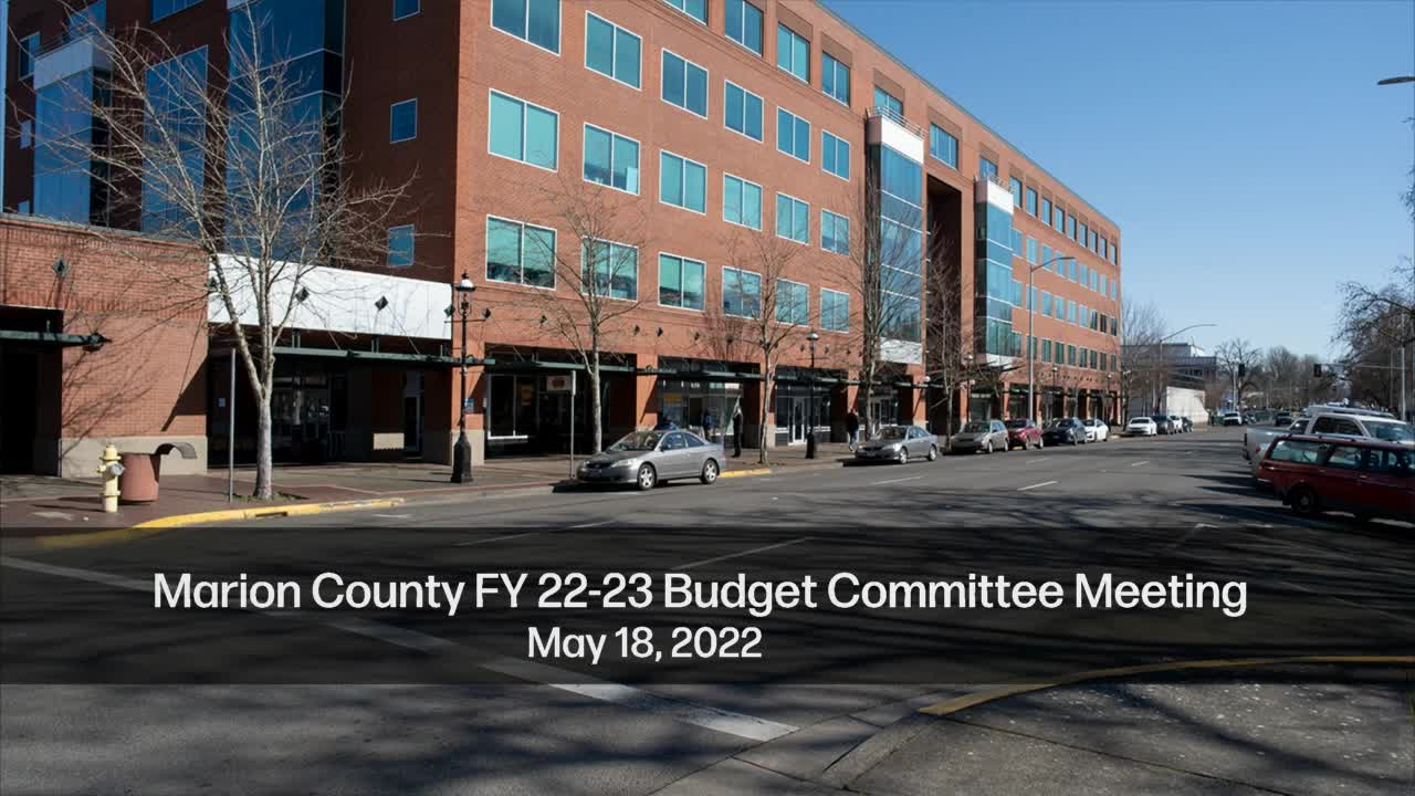Thumbnail image for Marion County Commissioners Budget Committee Meeting - 5/18/2022