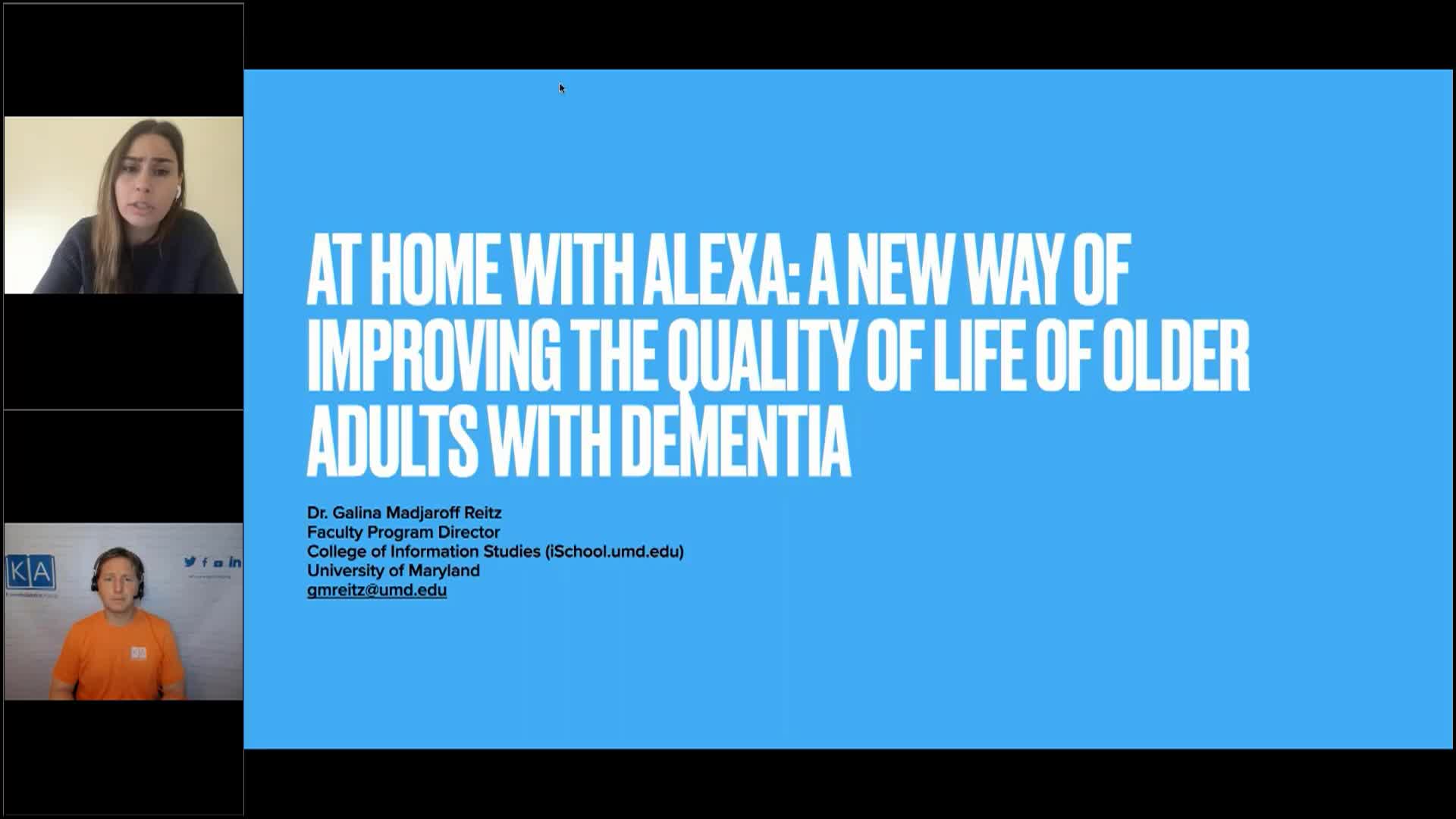 Knowledgeable Aging - Alexa New Way of Improving Lives of Older Adults with Dementia