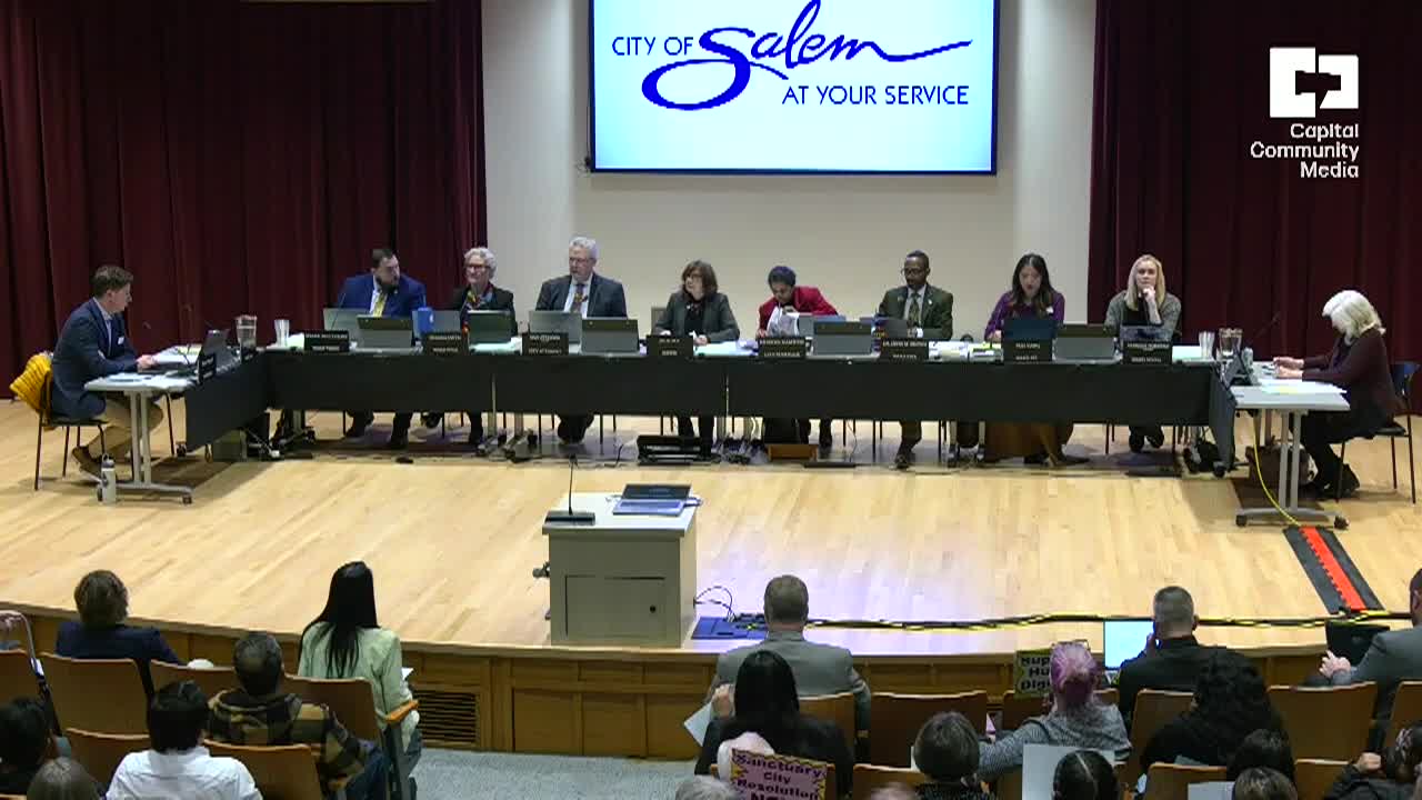 Salem City Council Meeting